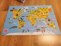 Puzzle Edukacyjne mapa świata Trefl 50szt Eko