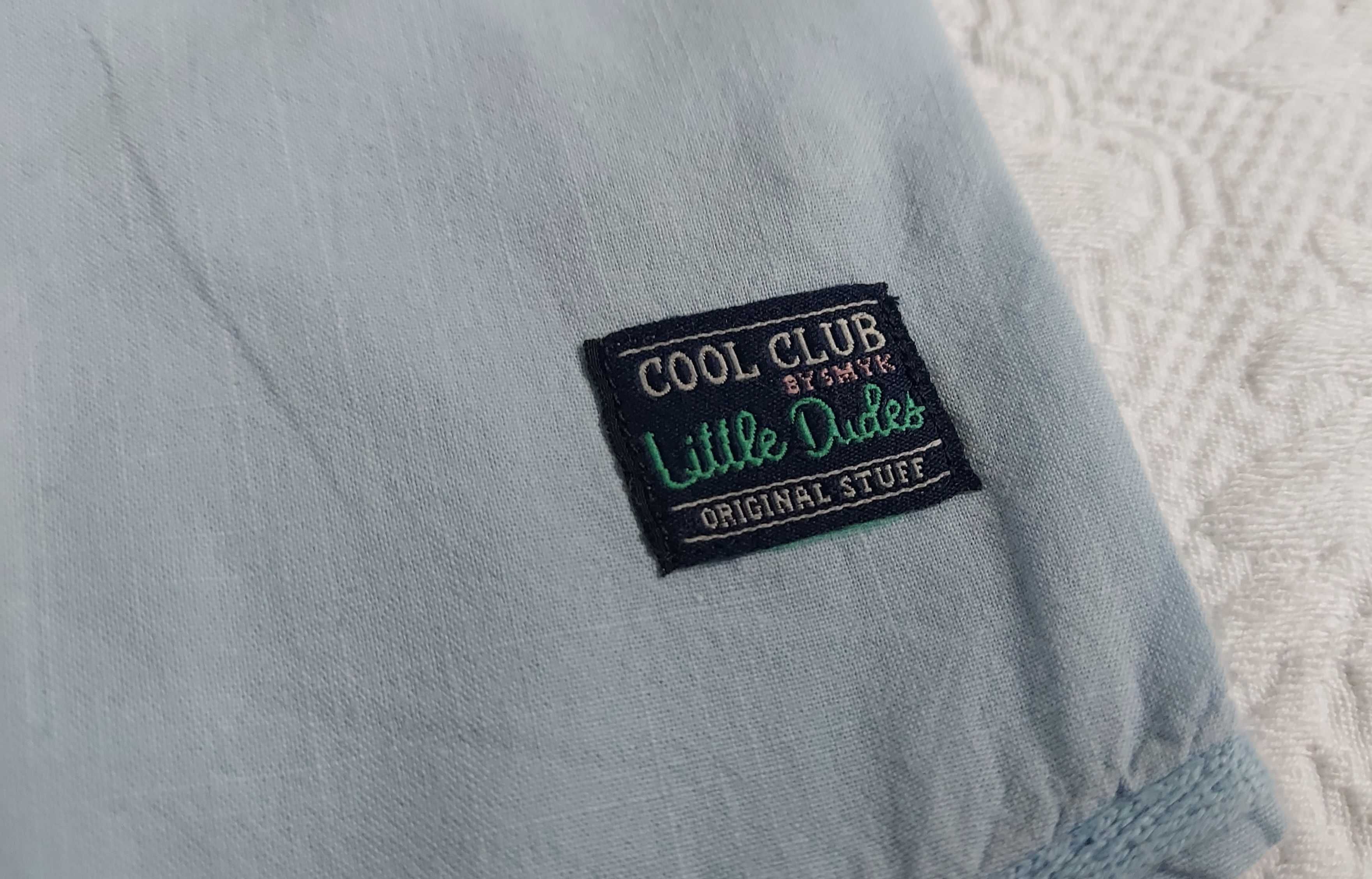 Śliczna błękitna koszula chłopięca niemowlęca Cool Club rozm. 80