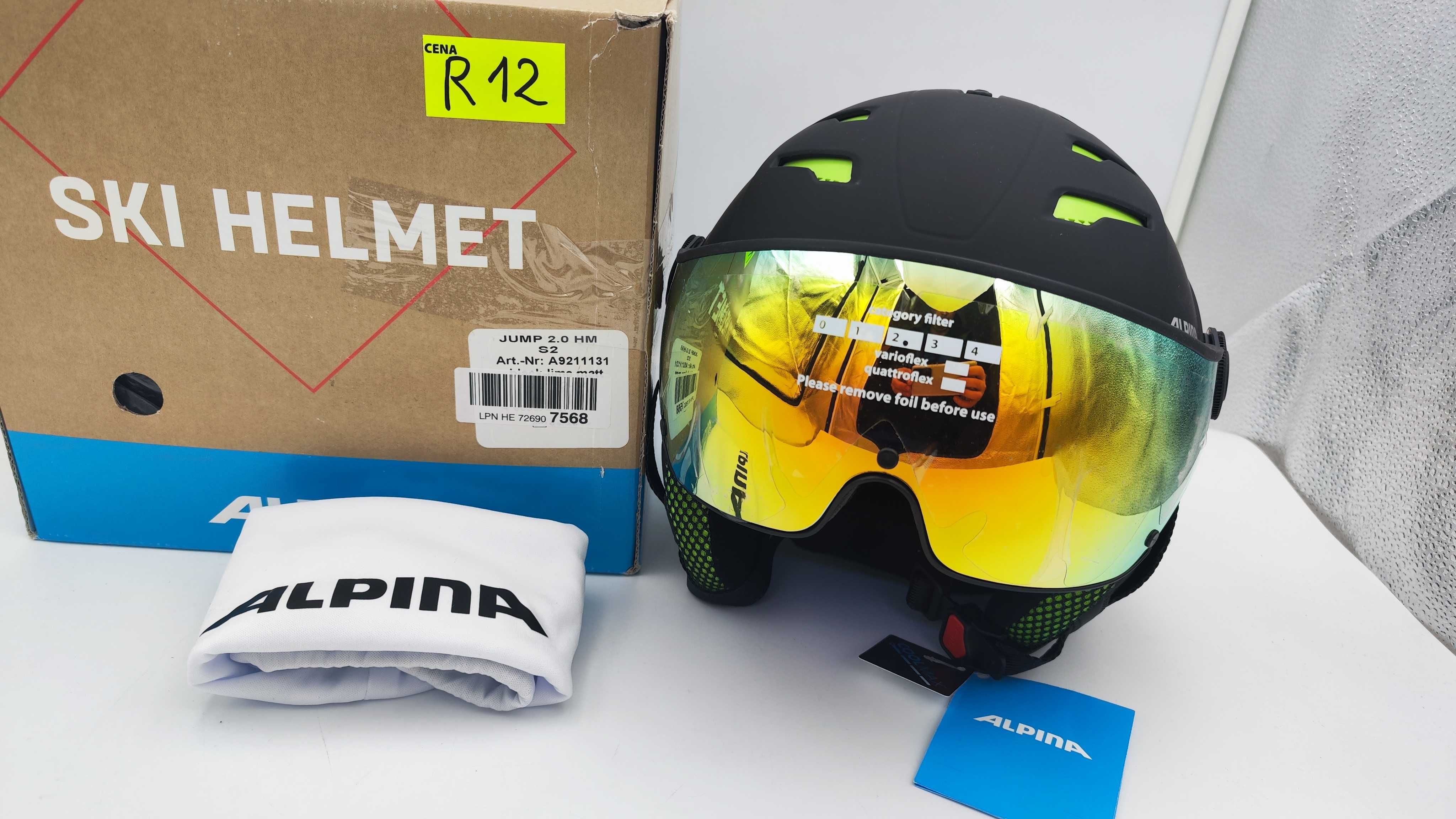 ALPINA JUMP 2.0 HM kask narciarski 52-54 cm (R12)