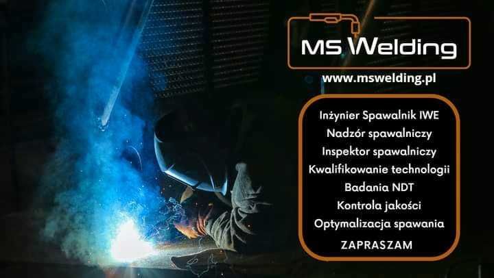 Nadzór spawalniczy i usługi spawalnicze. Inżynier Spawalnik. IWE. NDT