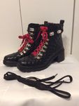Buty damskie czarne (czerwone sznurowadła plus czarne sznurowadła )