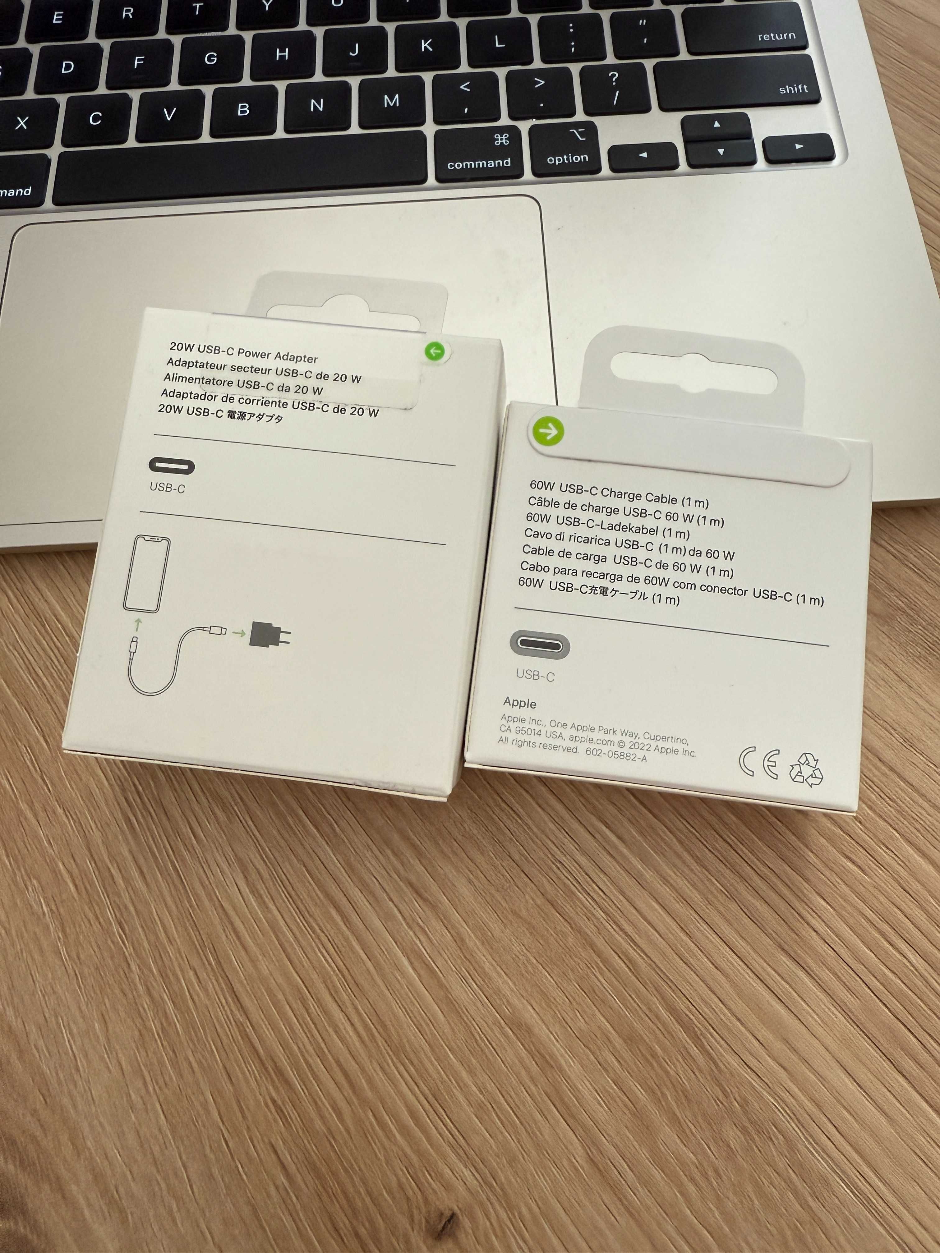 Oryginalny Zasilacz 20W Apple + kabel iPhone USB-C to USB-C 1m 60W