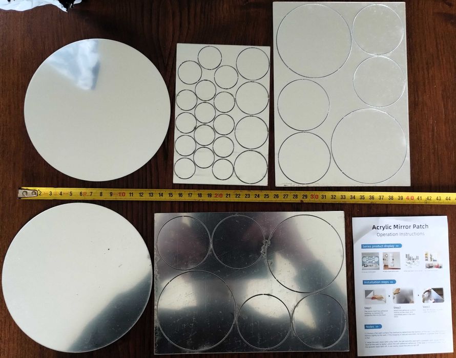 33 Autocolantes Espelhados Decoração Parede Novos