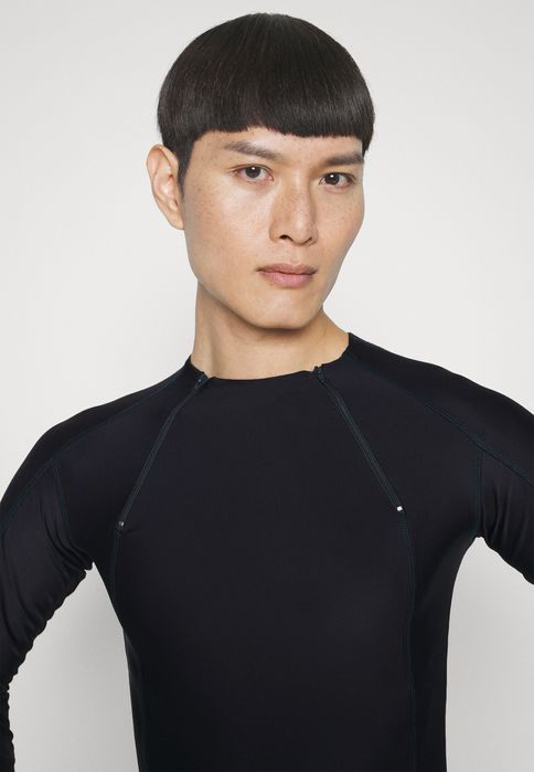 Koszulka z długim rękawem czarna z zamkami GmbH XS