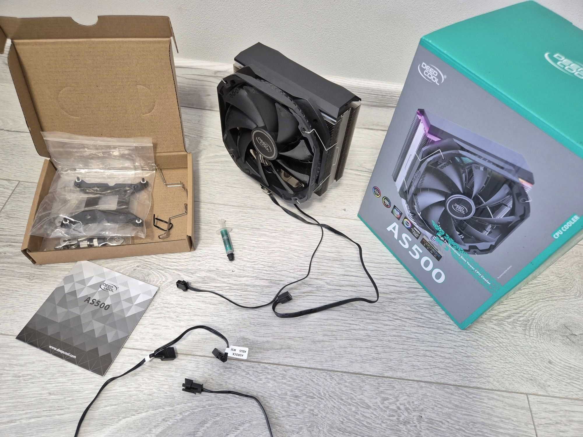 Якість! кулер башта DeepCool AS500 (A-RGB) 220W TDP. Intel\AMD.