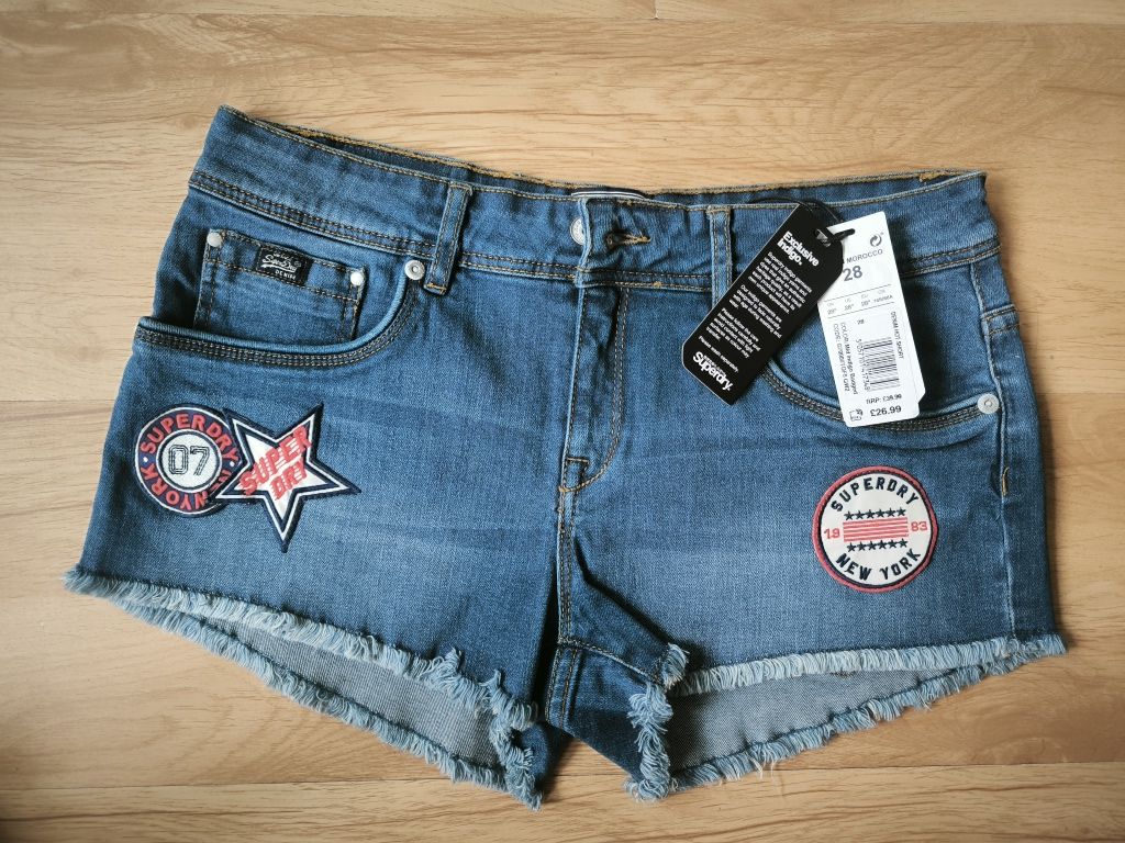 Superdry spodenki jeansowe damskie nowe 28