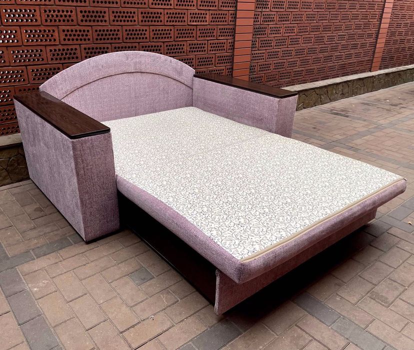 Диван «Мілена»з підлокітниками-тумбами  із спальним місцем 130 см