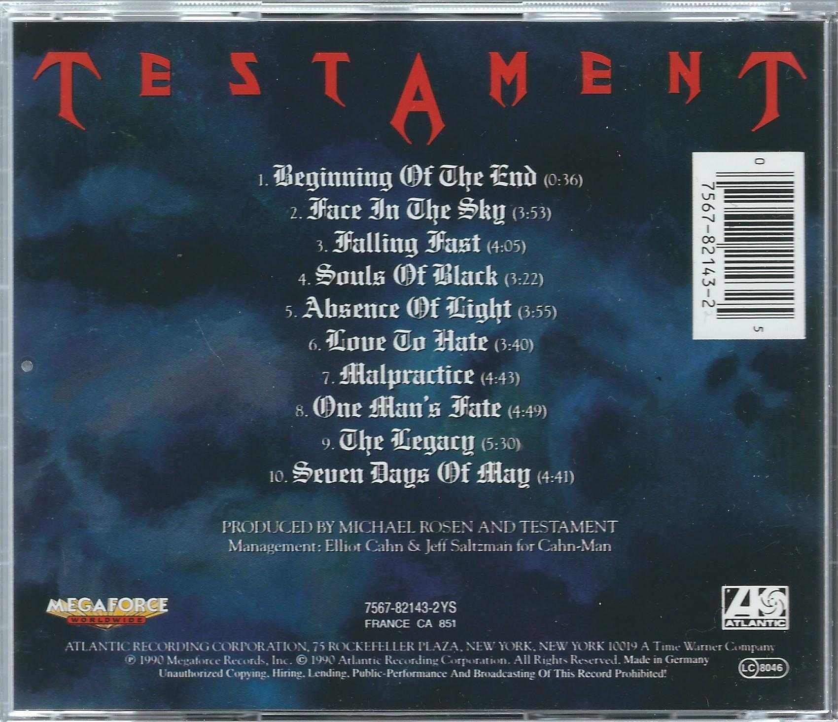 CD Testament - Souls Of Black (1990) (Atlantic)