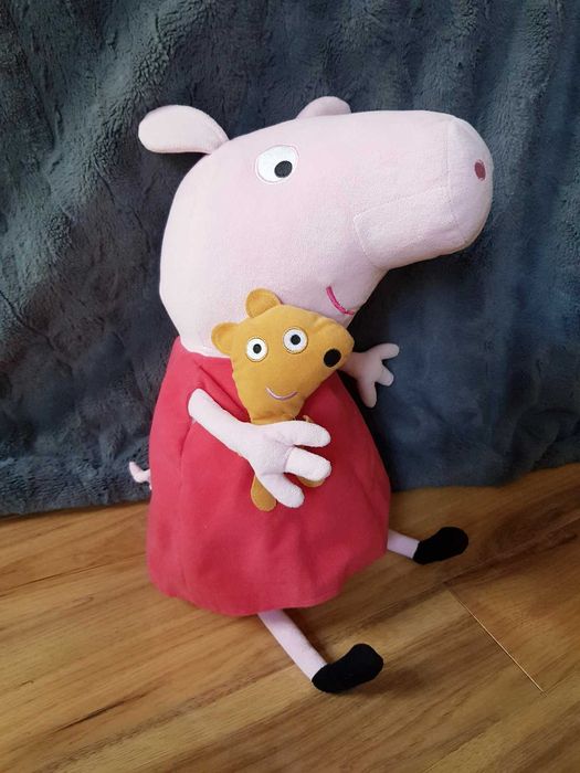 świnka Peppa z misiem Beanie Buddies Ty czerwona sukienka