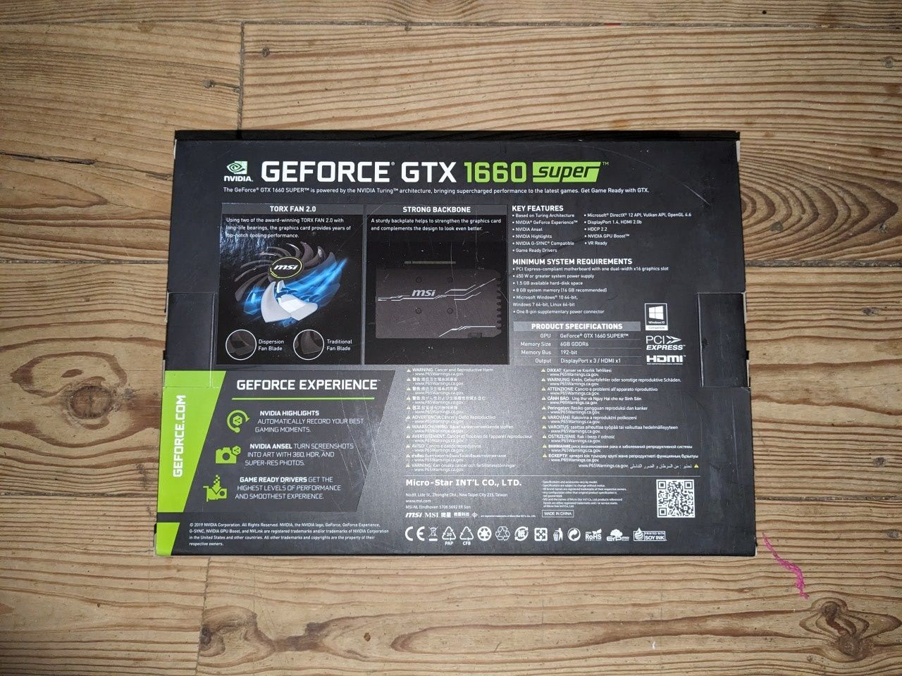 NVIDIA Geforce GTX 1660 SUPER (Ventus OC Edition)