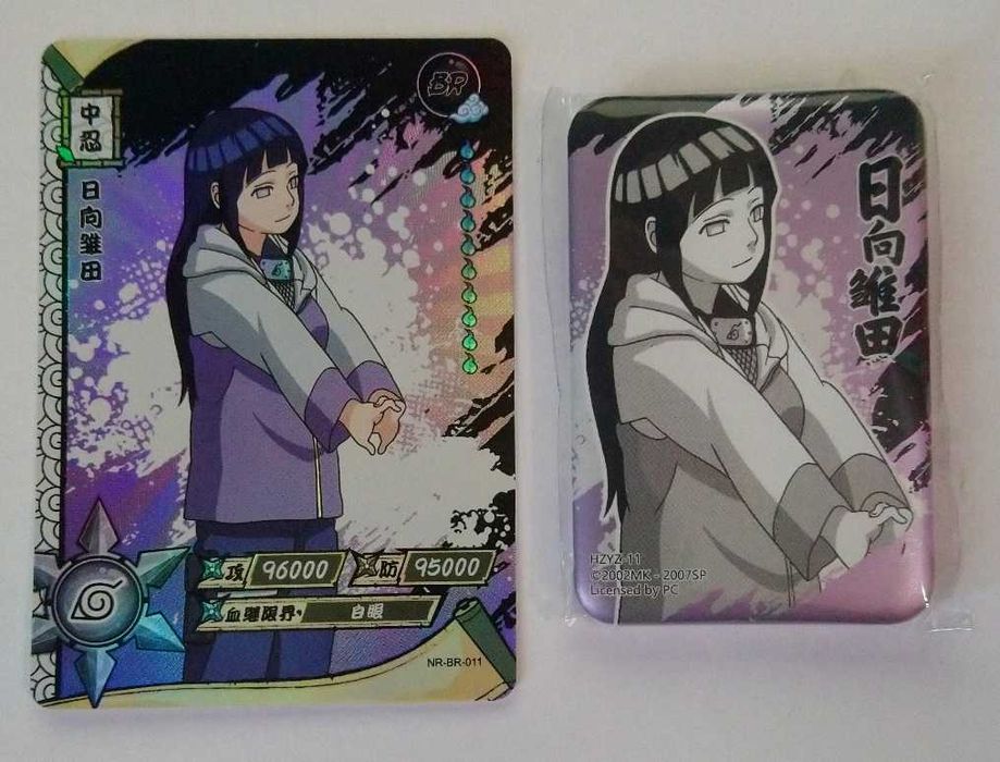 Karta Naruto TCG Kayou Hinata Hyuga - NR-BR-011 + Przypinka