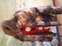 Мужская кожанная куртка р.56 мех натуральный волк внутри и в рукавах