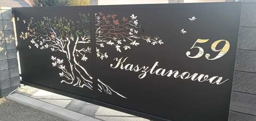Bramy wjazdowe, ogrodzenia, furtki – wzory wypalane CNC plazmą