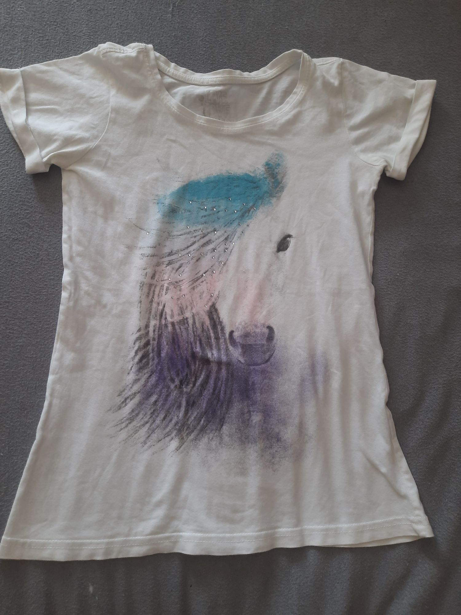 firmowe- h&m, next bawelniane- 100 %, t shirty bluzki 140