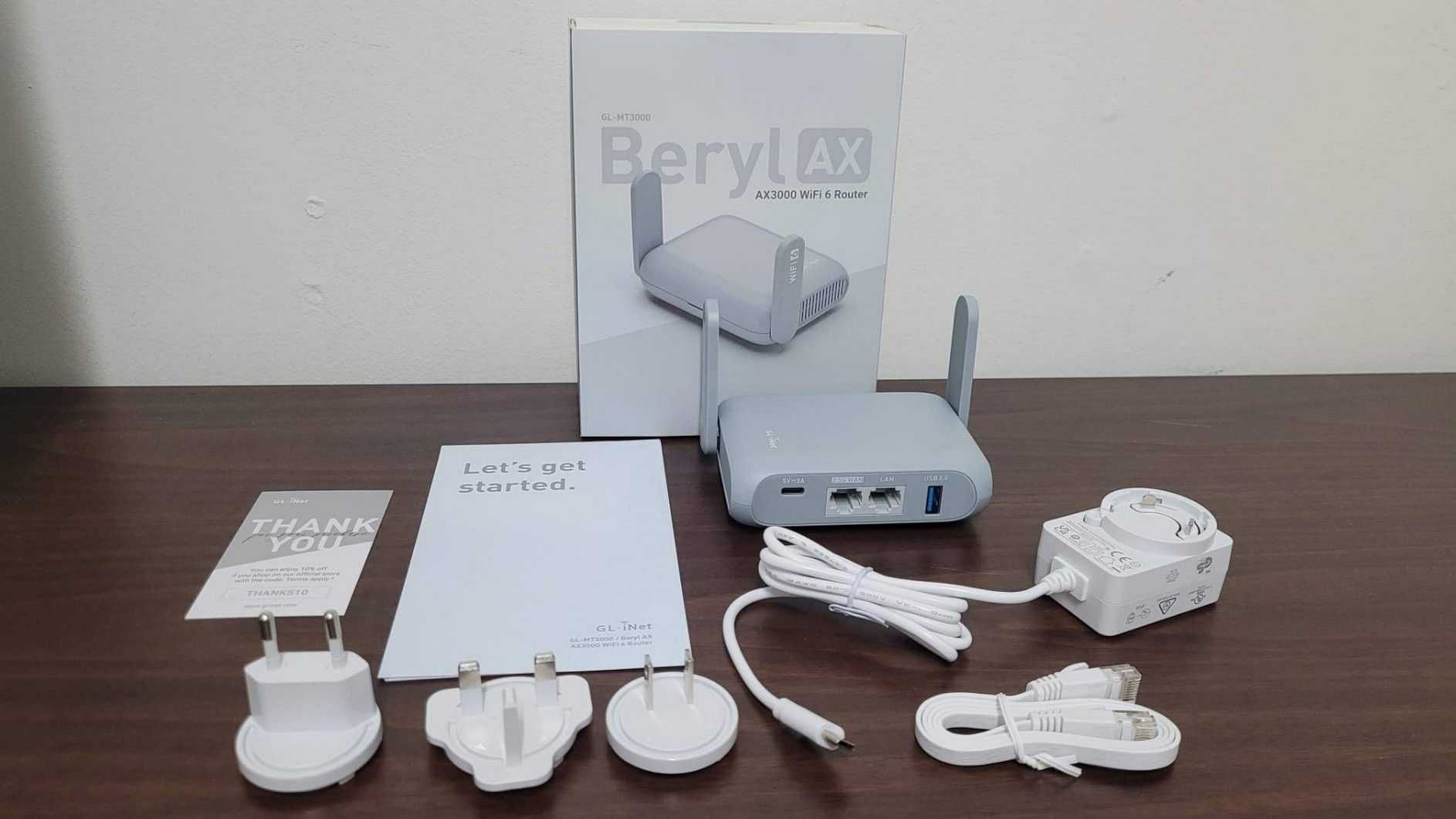 GL.iNet Beryl AX (GL-MT3000) Wi-Fi 6 Роутер OpenWrt, USB, VPN, AdGuard