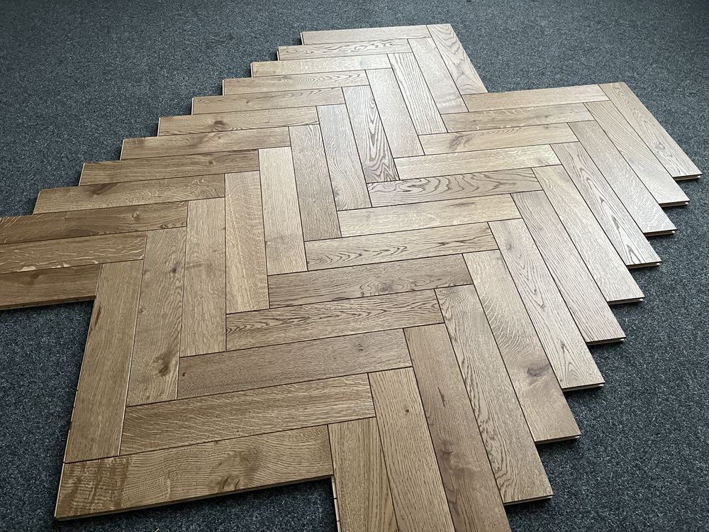 Podłoga Drewniana Jodełka Dąb Rustic, 15x90x450mm,4f, Olej UV RZESZÓW