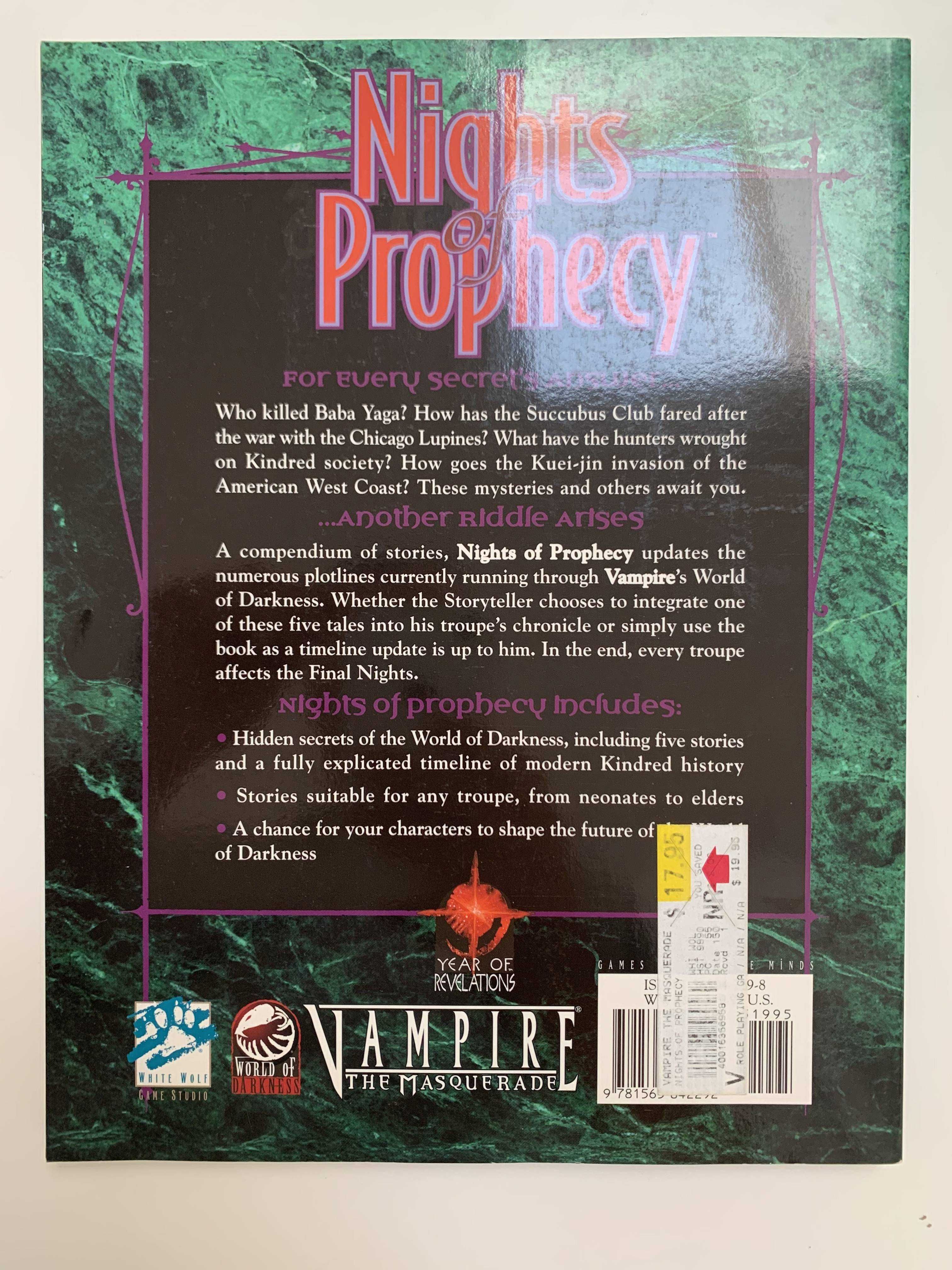 Vampire: The Masquerade - Nights of Prophecy (WW2265), RPG