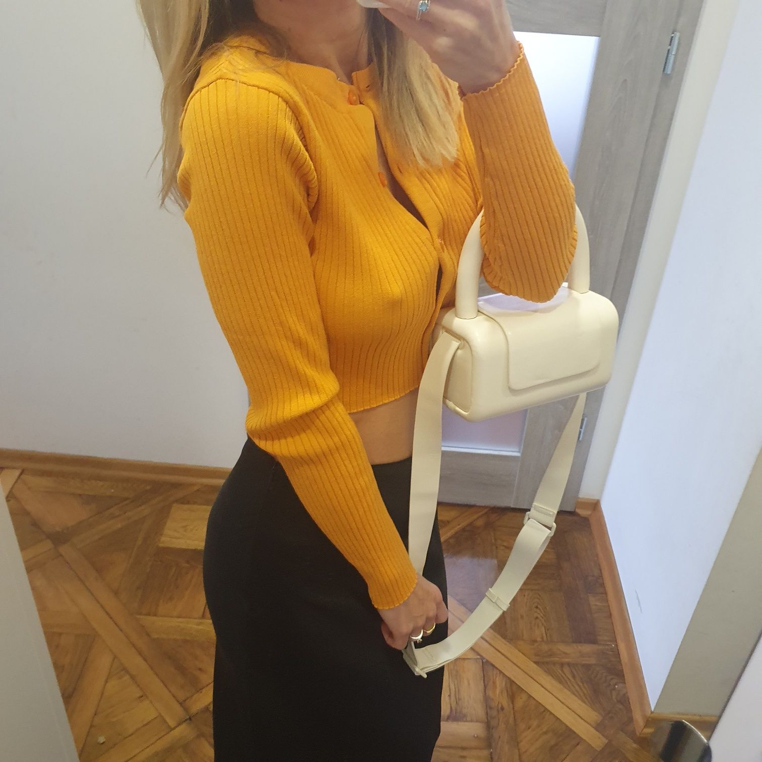 Krótki rozpinany sweterek Zara XS S