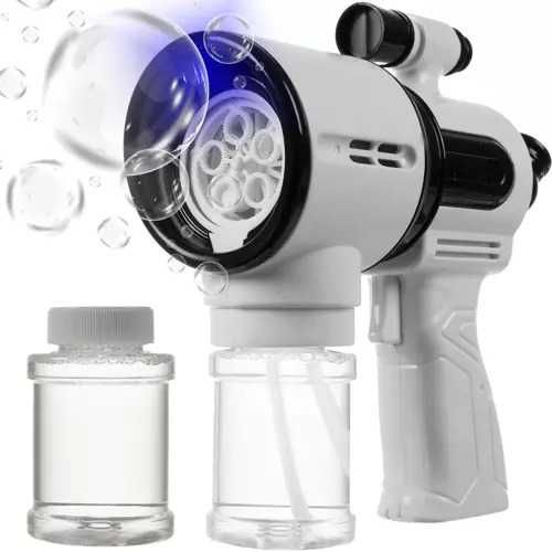 Pistolet do baniek mydlanych LED + 2x płyn