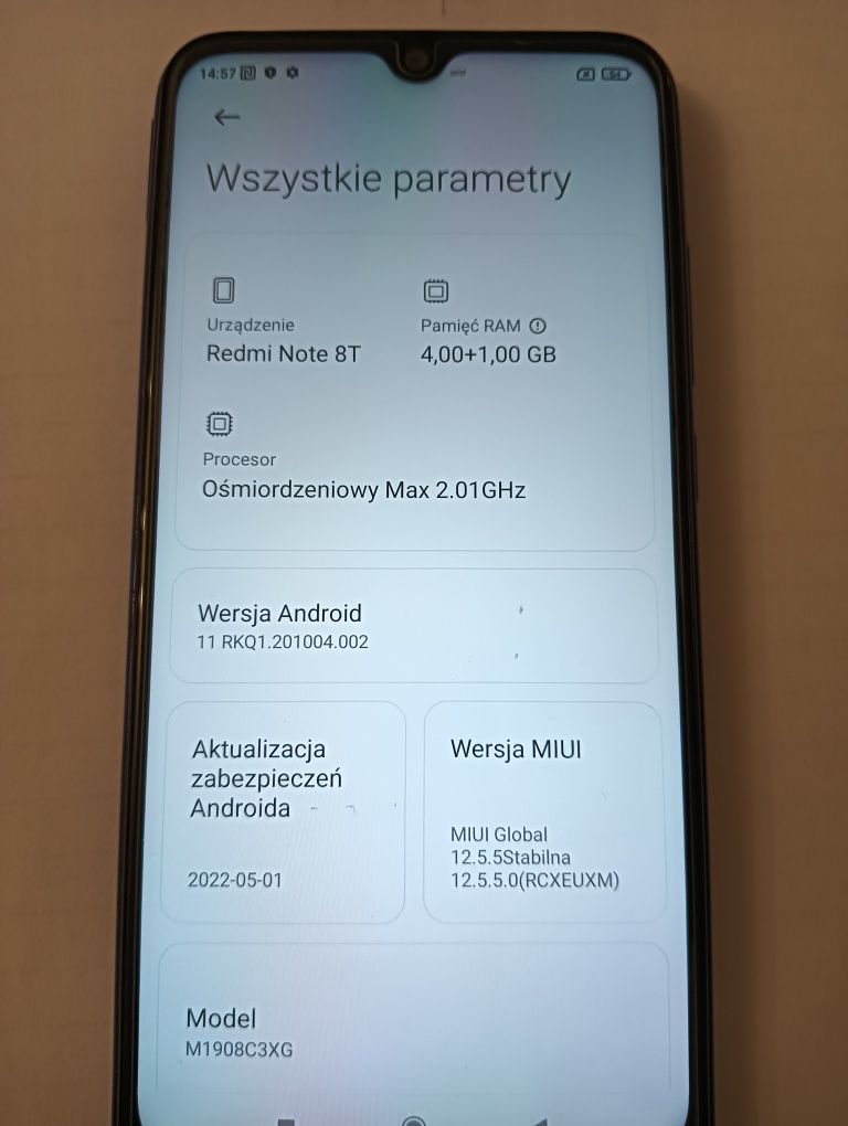 Redmi Note 8T Telefon Smartfon