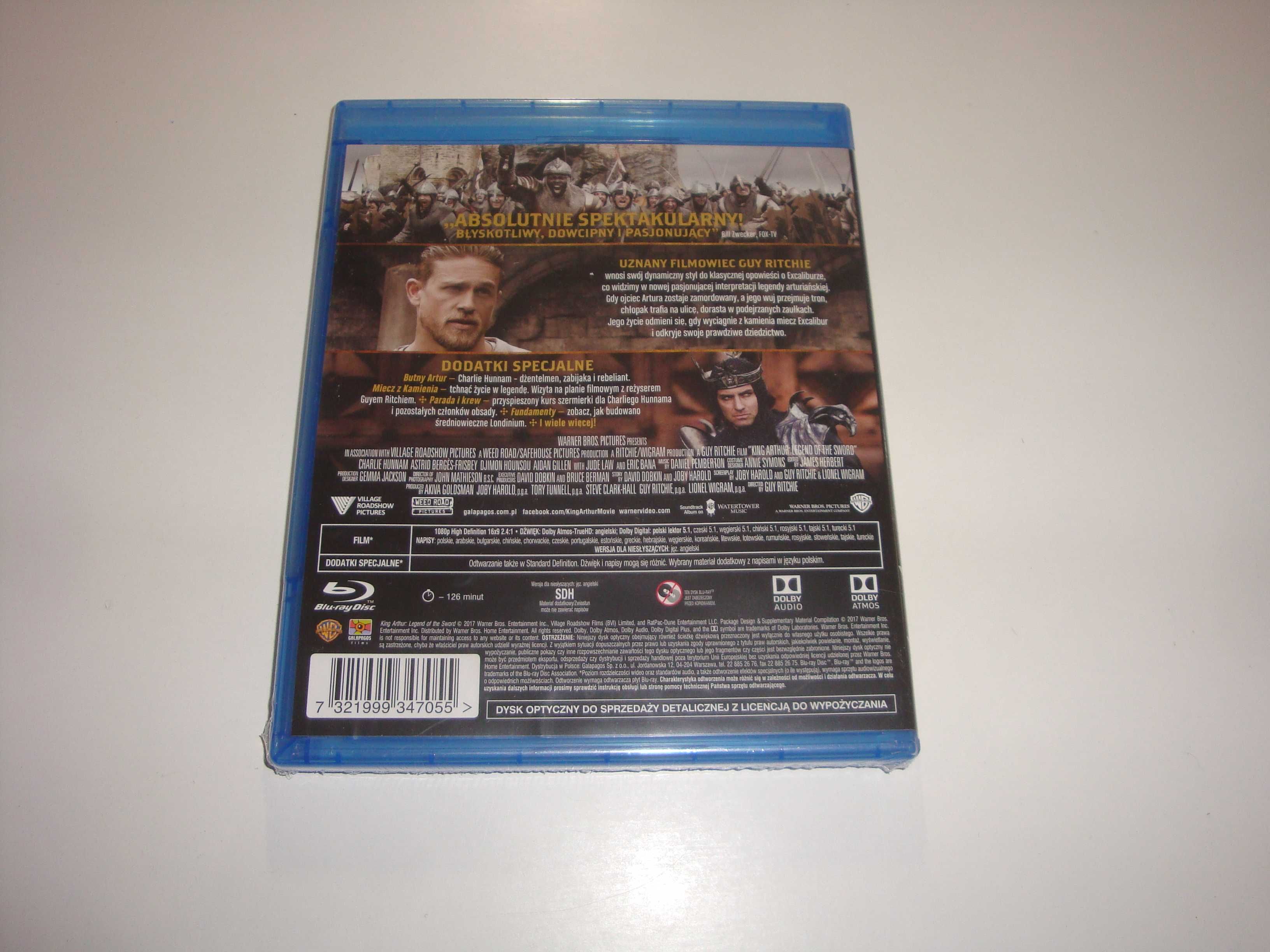 Król Artur: Legenda miecza płyta Blu-ray