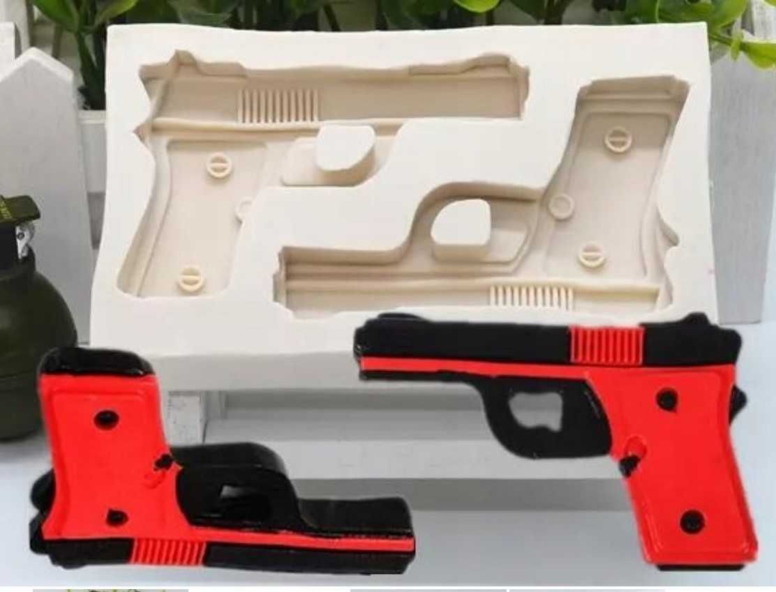 Forma silikonowa pistolety ozdoba tort Nowa