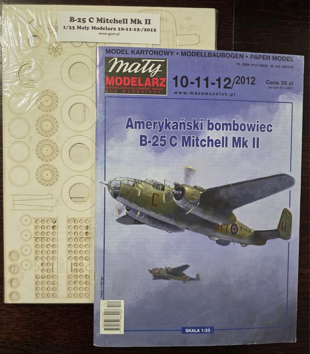 Mitchell B-25C Maly modelarz zestaw z laserami