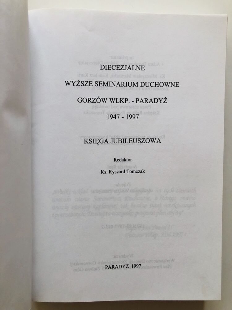 Diecezjalne Wyższe Seminarium Duchowne Gorzów Wlkp.- Paradyż