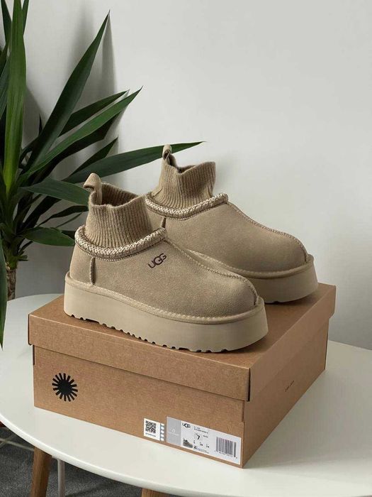 Женские сапоги UGG Tasman Platform Sock 36-41 Тапочки! Натур Замша!