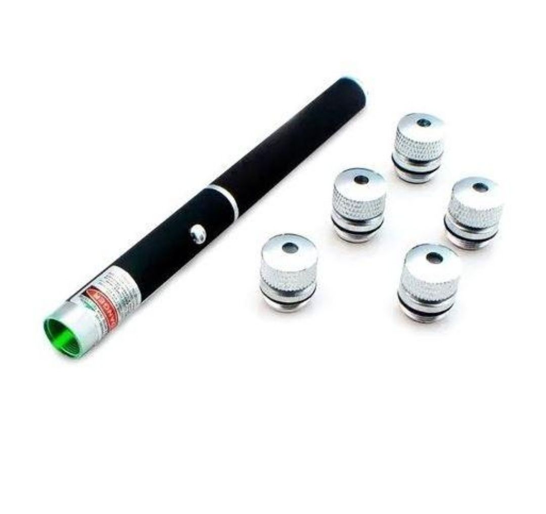 Лазерна указка Green Laser Pointer 302 (5 насадок)