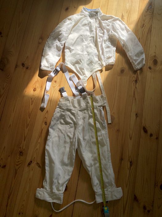 Strój do szermierki szermierczy zestaw dla chłopca dziecka praworęczny