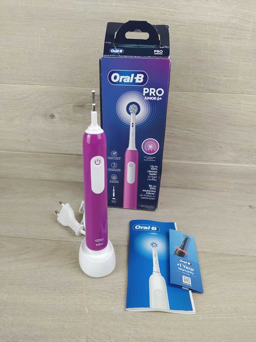 Oral-B Pro Junior 6+ Szczoteczka elektryczna fioletowa OPIS
