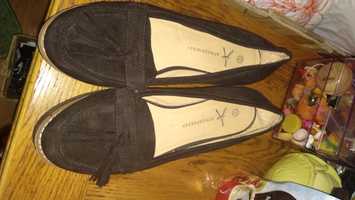 женские 42р туфли черные типа замша стелька 24 см