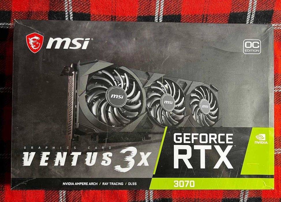 Видеокарта MSI GeForce RTX 3070 Ventus 3X, 8gb