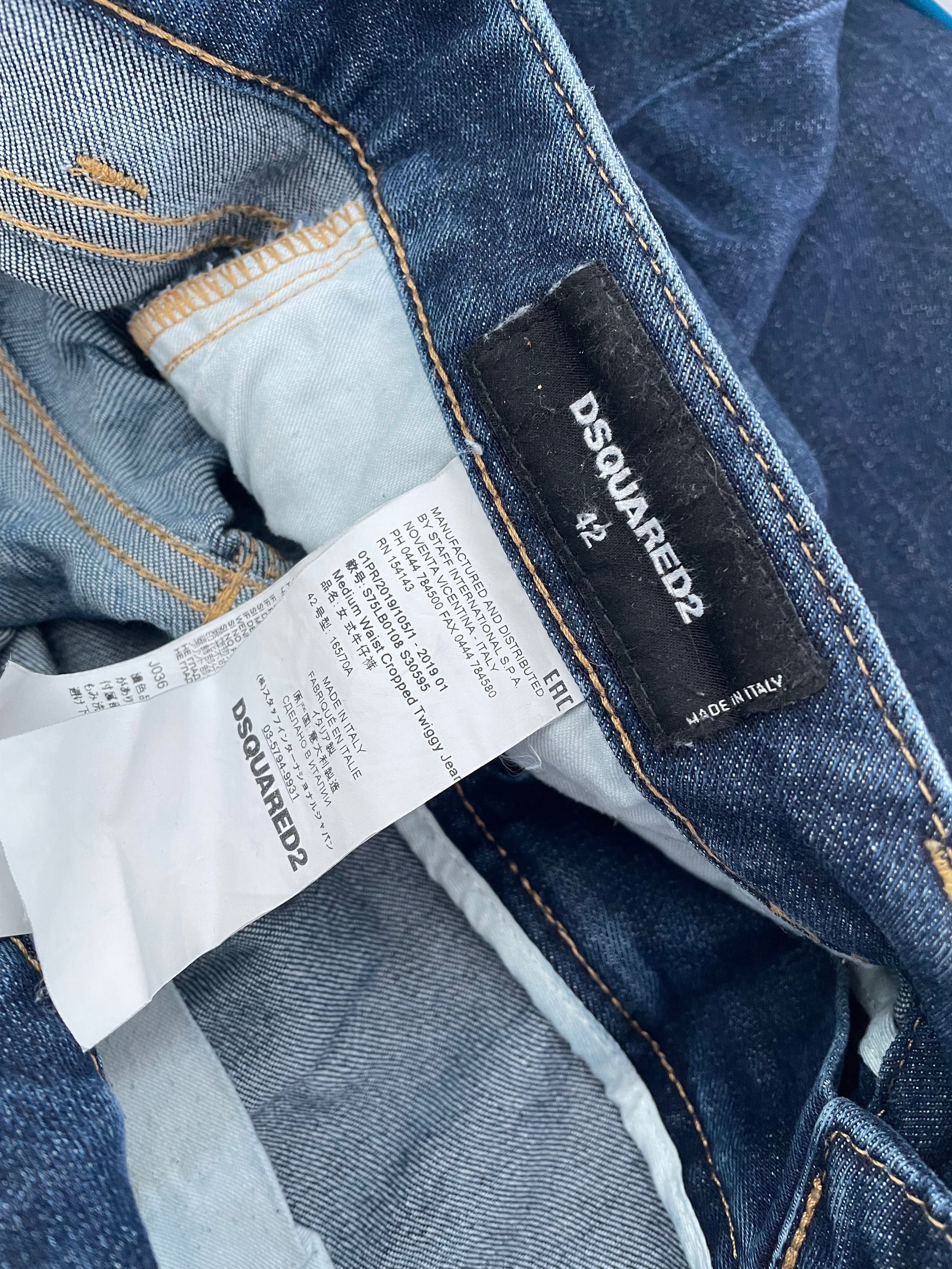 Dsquared2  Cropped Twiggy jeansy 42IT 38 EU