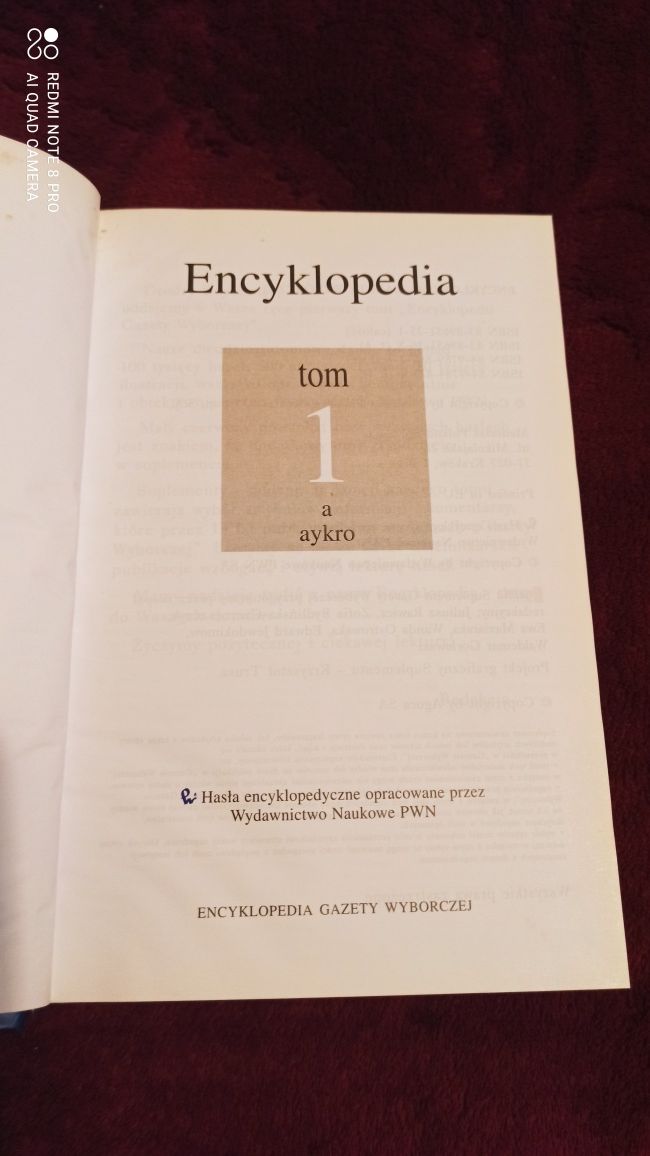 Encyklopedia Gazety Wyborczej w twardej oprawie Tom 1