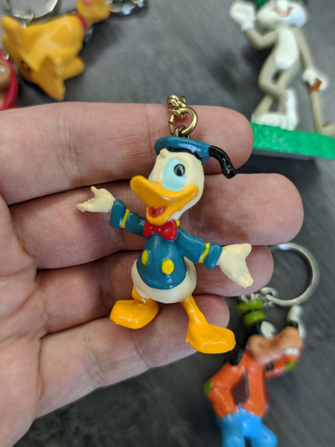 Винтажный коллекционный брелок Disney Donald Goofy Pluto Инопланетянин