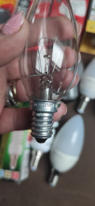 Zestaw różnych żarówek