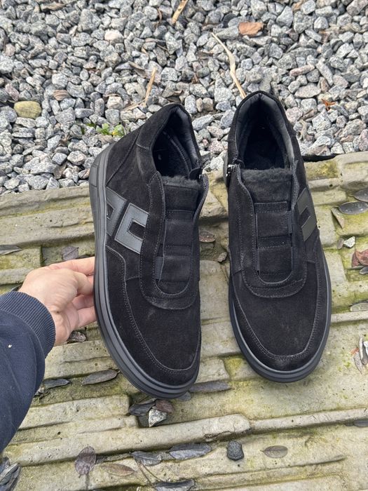 Чоловічі замшеві черевики на хутрі 42-27.5 см