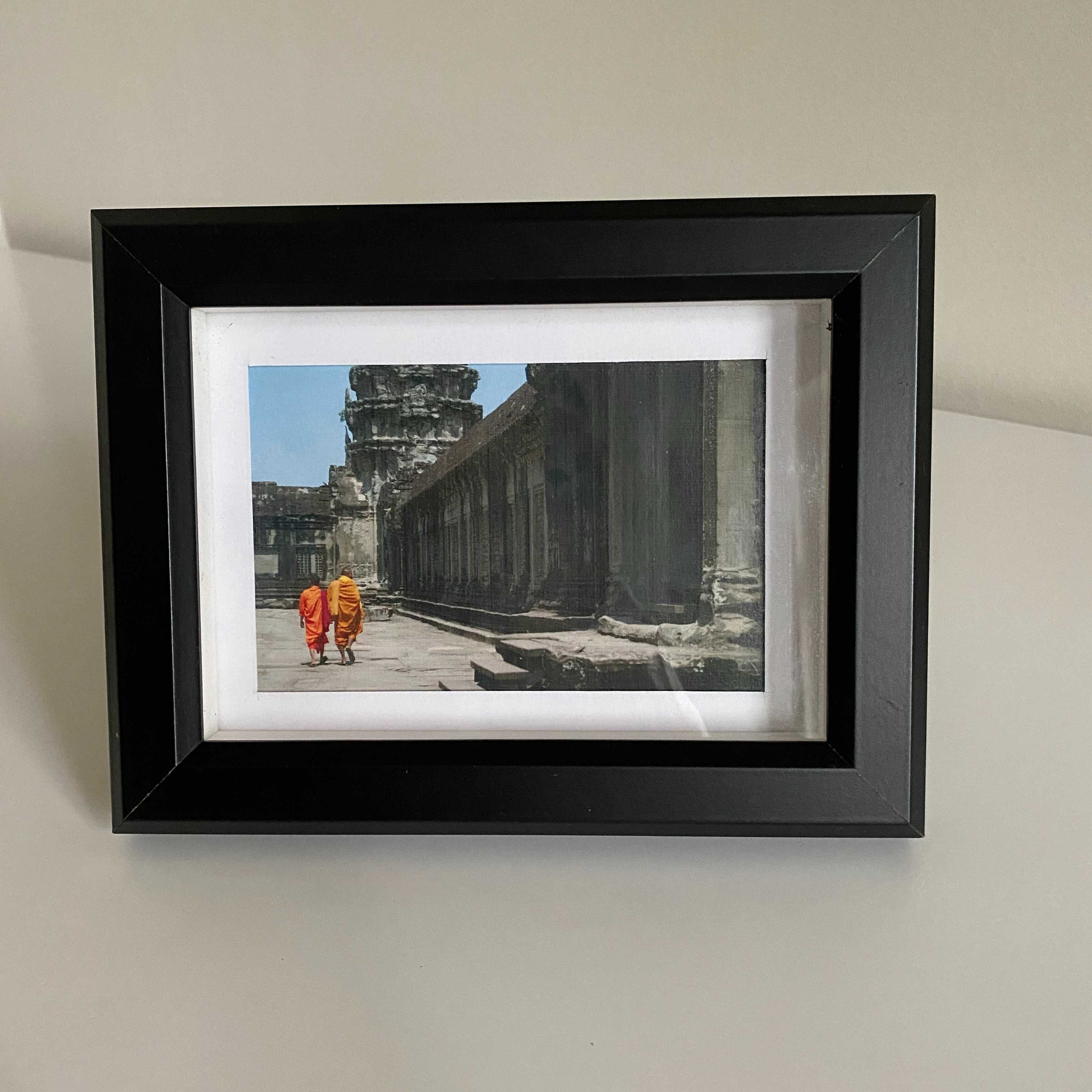 Czarna ramka do zdjęć rama 13x18 Kambodża Angkor Wat