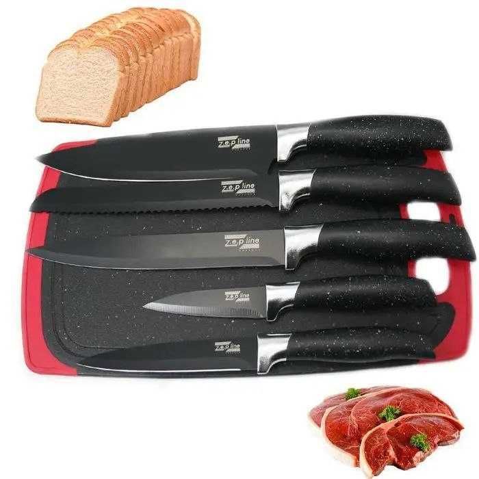 Набір ножів  кухонне начиння на підставці  (14 предметів)