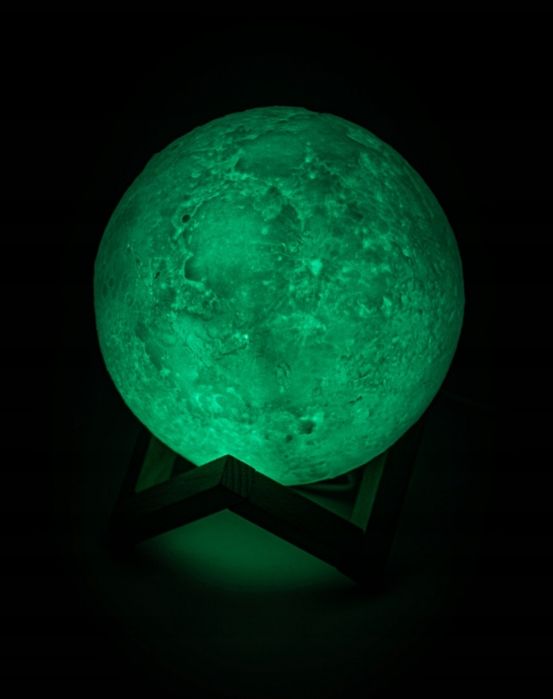 Lampka Lampa Nocna Księżyc Dotykowa Kolorowa 3D