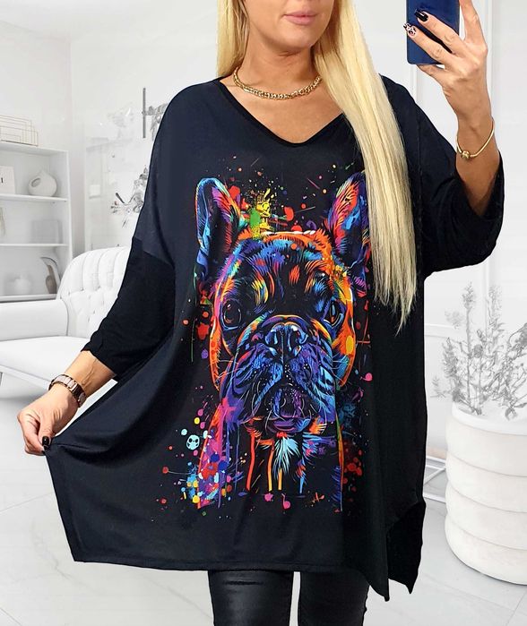 Tunika Damska Buldog Rozmiar Uniwersalny ( 46-54 ) *Butik*