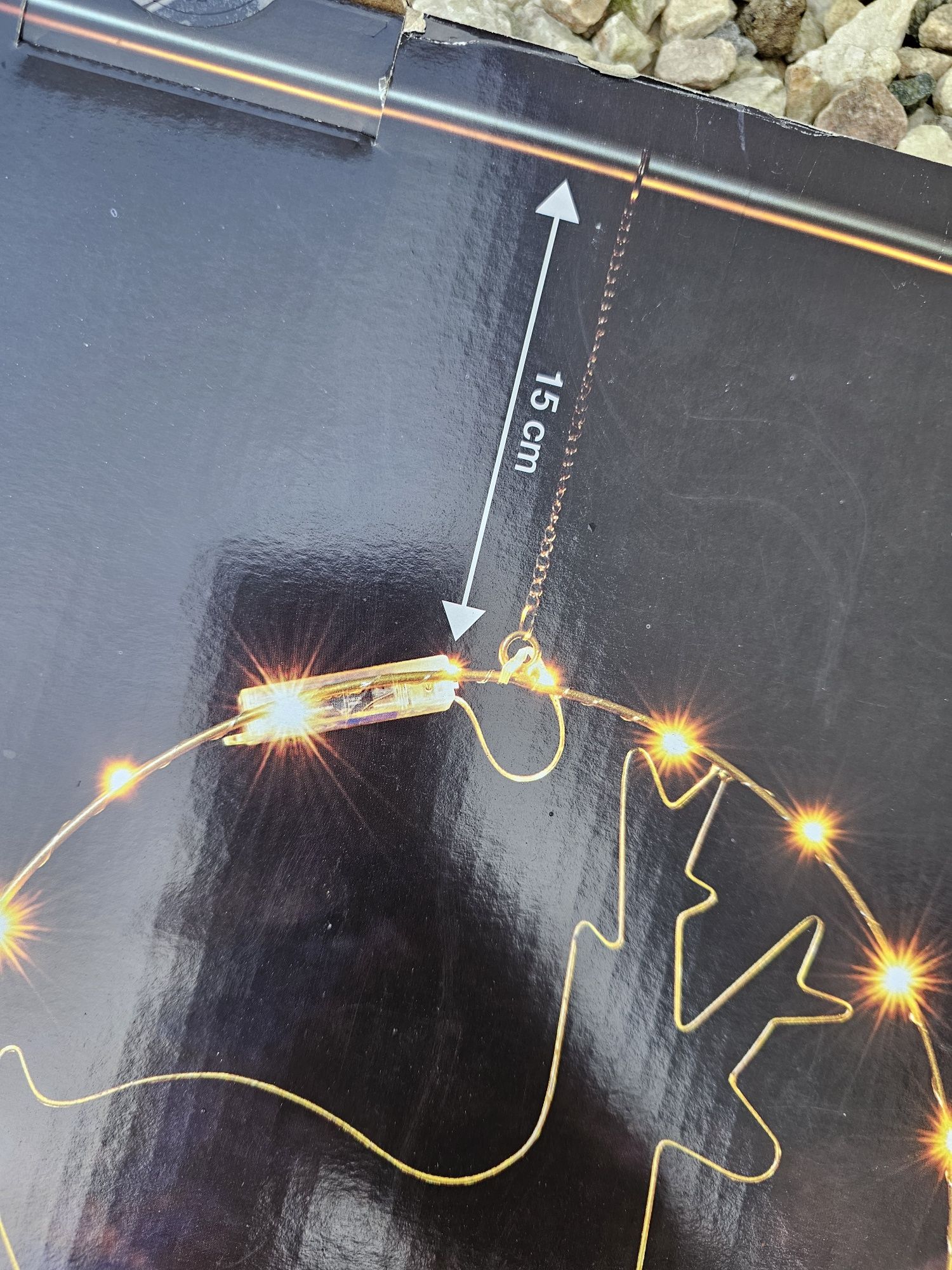 Koło świecące z reniferem dekor LED 40cm Dekoracja Boże Narodzenie