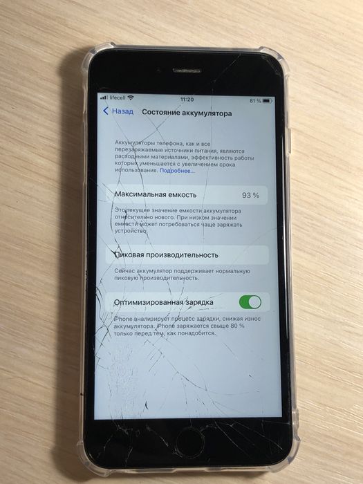 Iphone 6s plus 64gb neverlock, батарея 93%