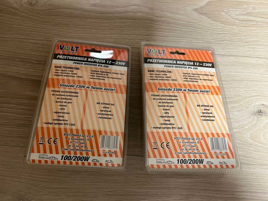 Przetwornica napięcia 12/230v 100/200W