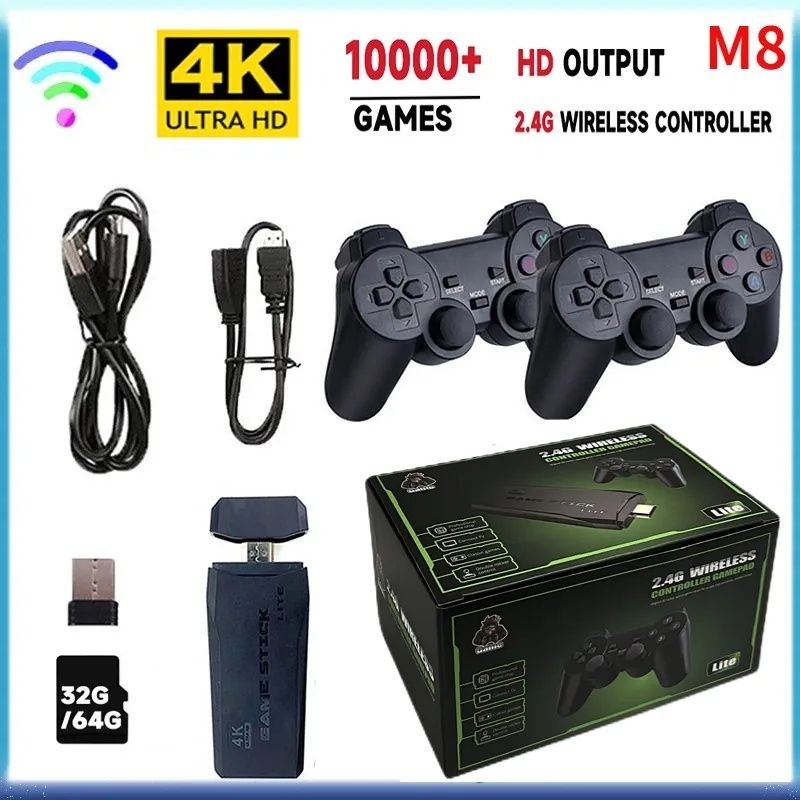 Ігрова приставка Game Stick Lite M8 HDMI 64 Gb 4K Ultra HD з бездротов