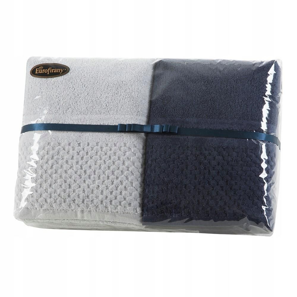 Komplet ręczników 4 cz. 2x50x90+2x70x140 srebrny