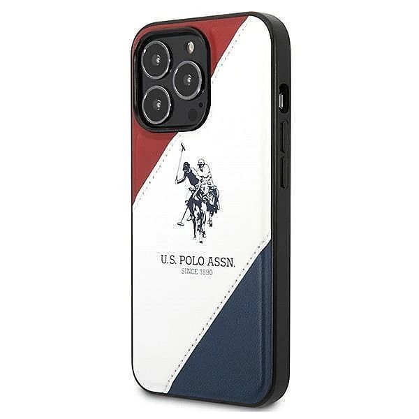 Etui U.s. Polo Assn. Tricolor Embossed na iPhone 14 Pro - białe