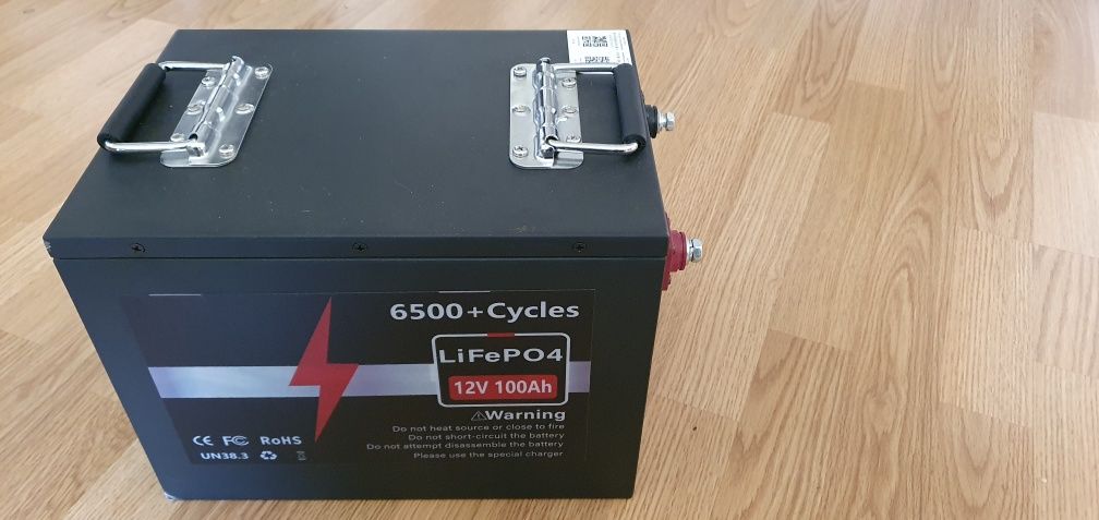 Акумулятор lifepo4 12v 100 ah, BMS з bluetooth, тяговий